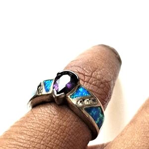 Amethyst and Sterling Silver (925) Ring